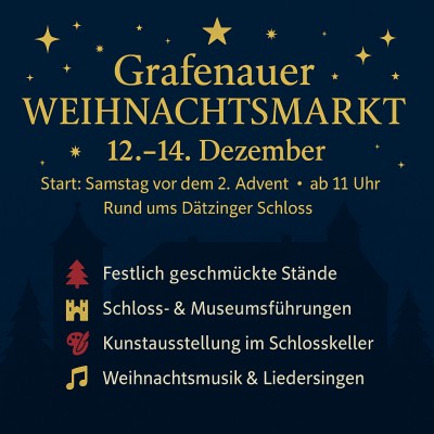 Grafenauer Weihnachtsmarkt öffnet vom 12. bis 14. Dezember